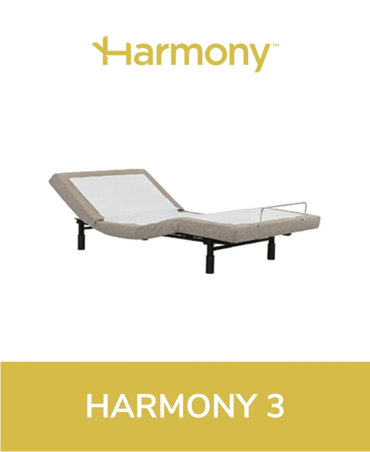 Harmony 3 adjustable bed showcasing its raised head and foot sections