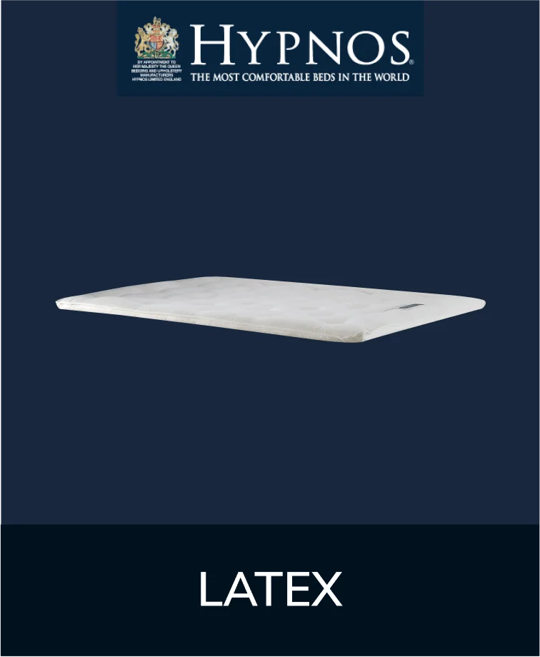 Hypnos Pocket Coil mattress topper with a beige tufted surface